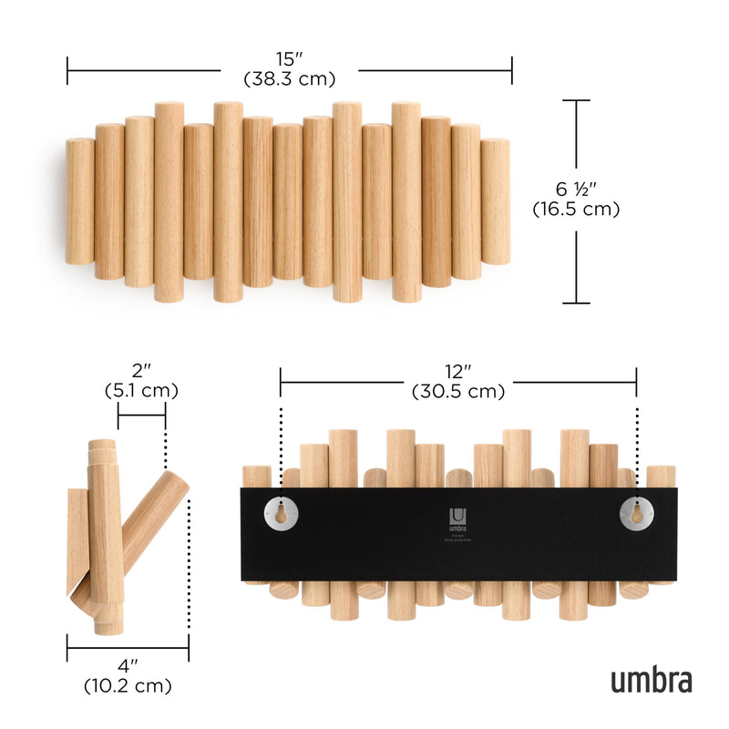 UMBRA - Picket 5 Wall Hook _ Natural