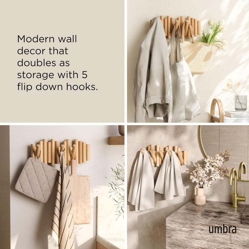 UMBRA - Picket 5 Wall Hook _ Natural