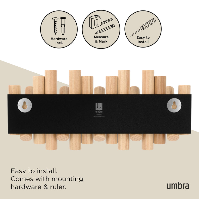 UMBRA - Picket 5 Wall Hook _ Natural