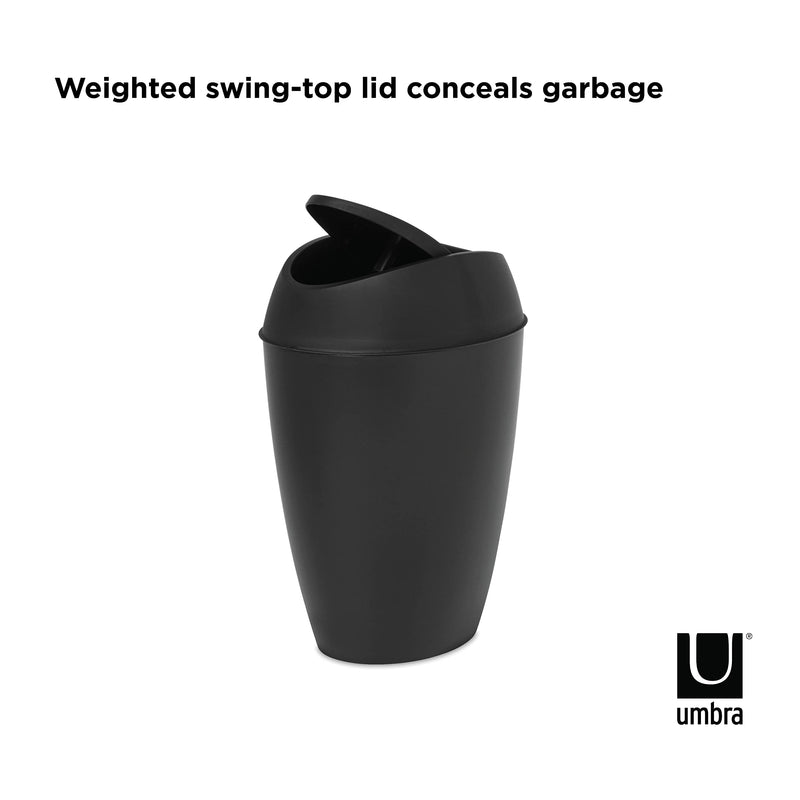 UMBRA - Twirla Trash Can _ Black