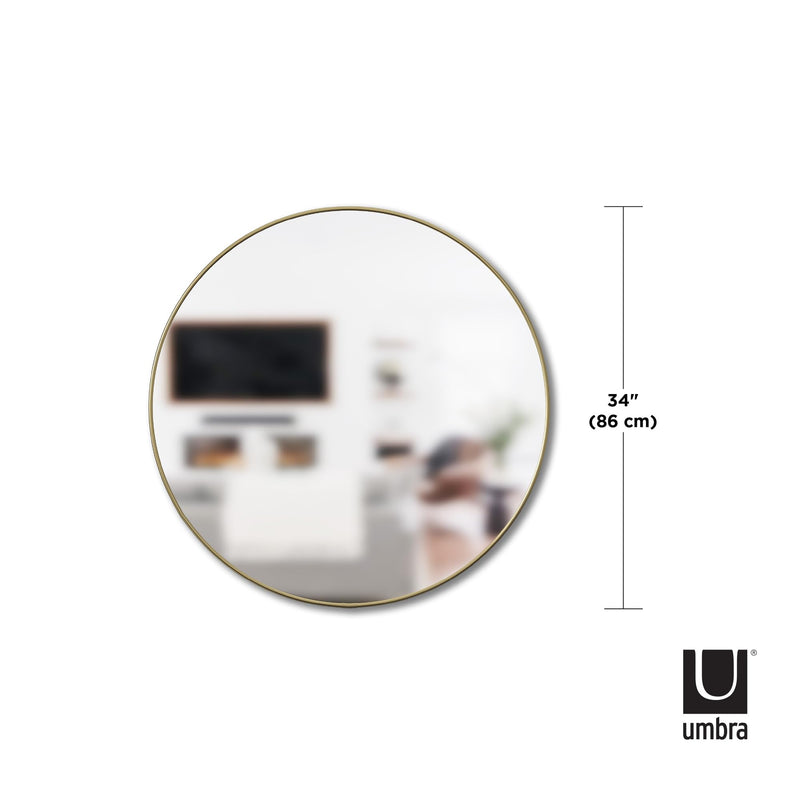 UMBRA - Hubba Wall Mirror _ Brass / 34" (86 cm)