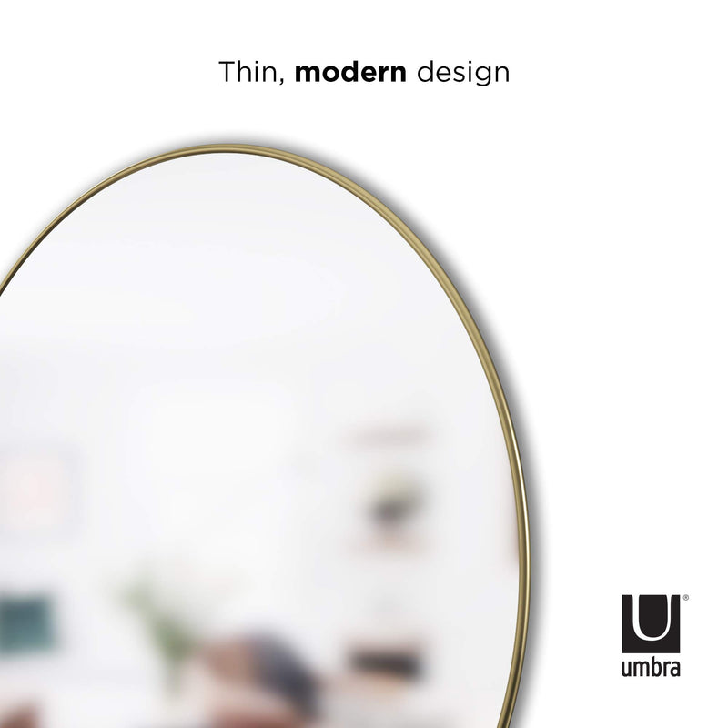 UMBRA - Hubba Wall Mirror _ Brass / 34" (86 cm)