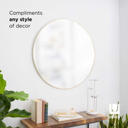 UMBRA - Hubba Wall Mirror _ Brass / 34" (86 cm)