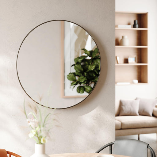 UMBRA - Hubba Wall Mirror _ Metallic-Titanium / 34" (86 cm)