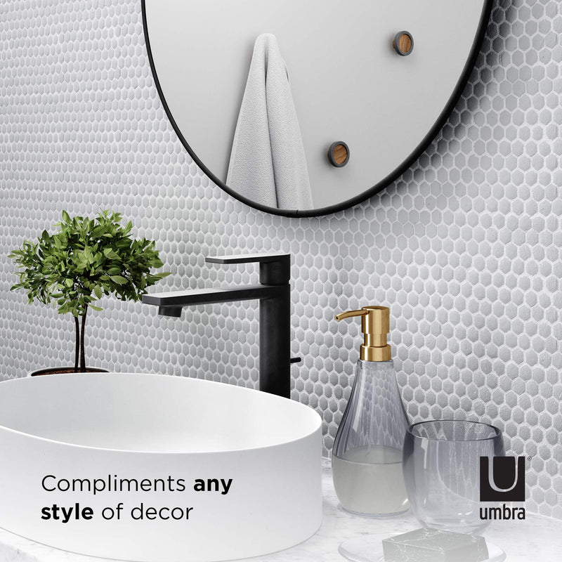 UMBRA - Hubba Wall Mirror _ Metallic-Titanium / 34" (86 cm)