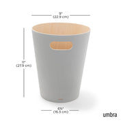UMBRA - Woodrow Trash Can _ Grey