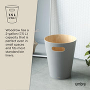 UMBRA - Woodrow Trash Can _ Grey