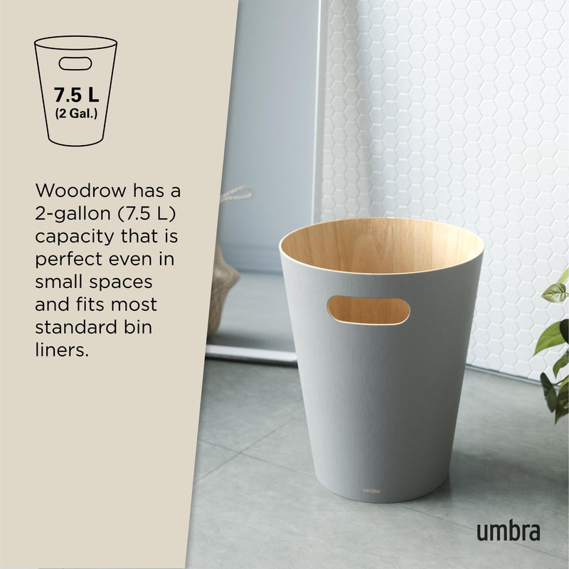 UMBRA - Woodrow Trash Can _ Grey