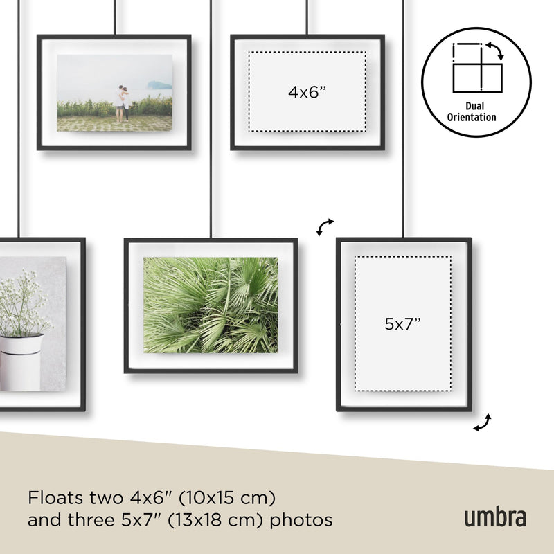 UMBRA - Exhibit Wall Picture Frames, Set of 5 _ Black