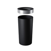 UMBRA - Vento Trash Can _ Black-Nickel