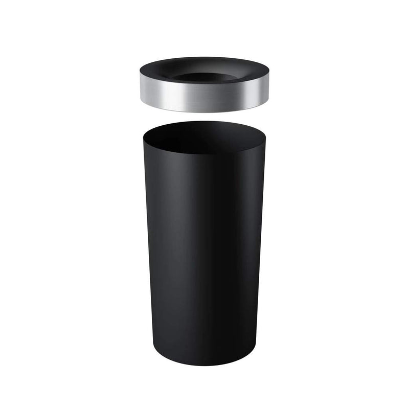 UMBRA - Vento Trash Can _ Black-Nickel