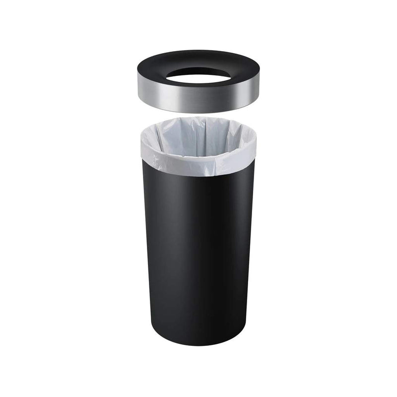 UMBRA - Vento Trash Can _ Black-Nickel
