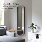 UMBRA - Hub Leaning Mirror _ Black