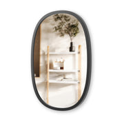 UMBRA - Hub Oval Wall Mirror _ Black / 18x24" (46x61 cm)