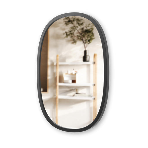UMBRA - Hub Oval Wall Mirror _ Black / 18x24" (46x61 cm)