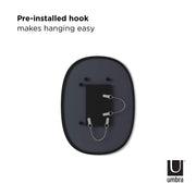 UMBRA - Hub Oval Wall Mirror _ Black / 18x24" (46x61 cm)