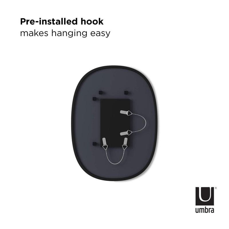 UMBRA - Hub Oval Wall Mirror _ Black / 18x24" (46x61 cm)