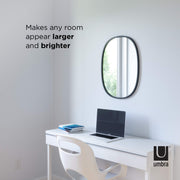 UMBRA - Hub Oval Wall Mirror _ Black / 18x24" (46x61 cm)