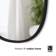 UMBRA - Hub Oval Wall Mirror _ Black / 18x24" (46x61 cm)