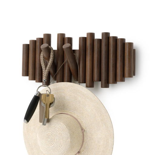 UMBRA - Picket 5 Wall Hook _ Aged-Walnut