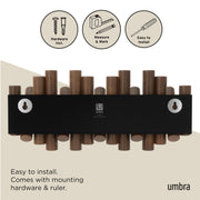 UMBRA - Picket 5 Wall Hook _ Aged-Walnut