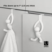 UMBRA - Buddy Over The Cabinet Hooks, Set of 2 _ White
