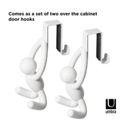 UMBRA - Buddy Over The Cabinet Hooks, Set of 2 _ White