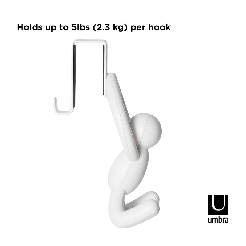 UMBRA - Buddy Over The Cabinet Hooks, Set of 2 _ White