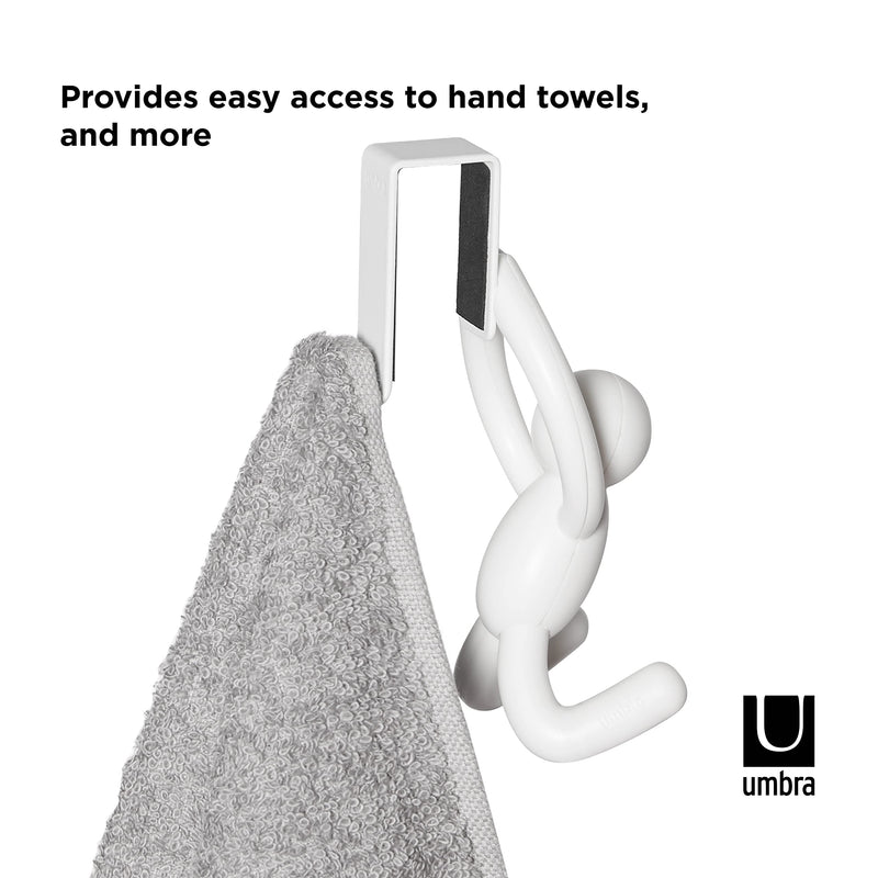 UMBRA - Buddy Over The Cabinet Hooks, Set of 2 _ White