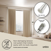 UMBRA - Anywhere Curtain Rod & Room Divider _ Metallic-Nickel / 36-66" (91-167 cm)