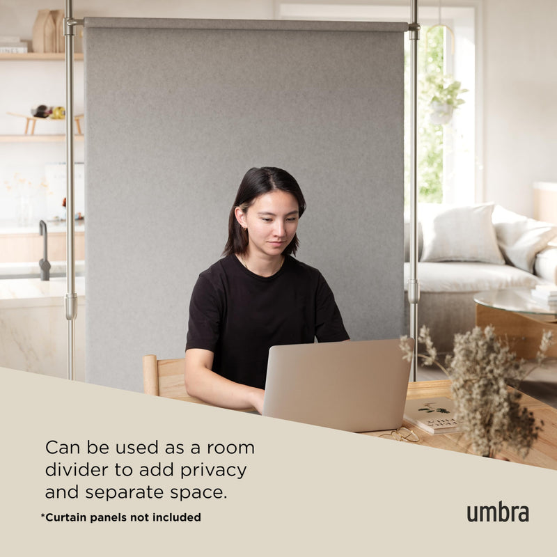 UMBRA - Anywhere Curtain Rod & Room Divider _ Metallic-Nickel / 36-66" (91-167 cm)