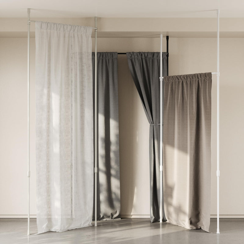 UMBRA - Anywhere Curtain Rod & Room Divider _ Metallic-Nickel / 36-66" (91-167 cm)