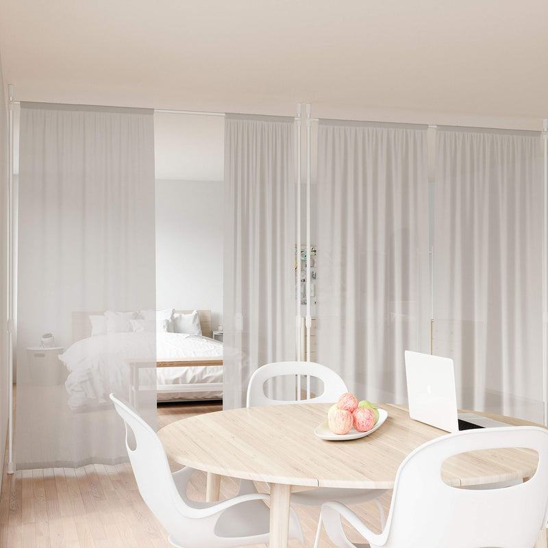 UMBRA - Anywhere Curtain Rod & Room Divider _ White / 36-66" (91-167 cm)
