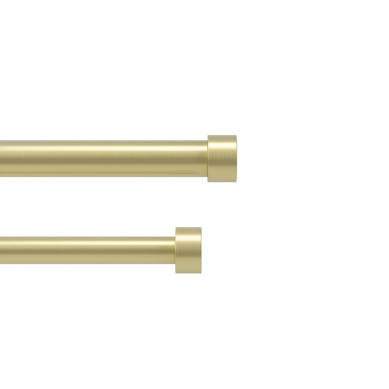 UMBRA - Cappa Double Curtain Rod _ 36-66" (91-168 cm) / Brass / 1" (2.5 cm)