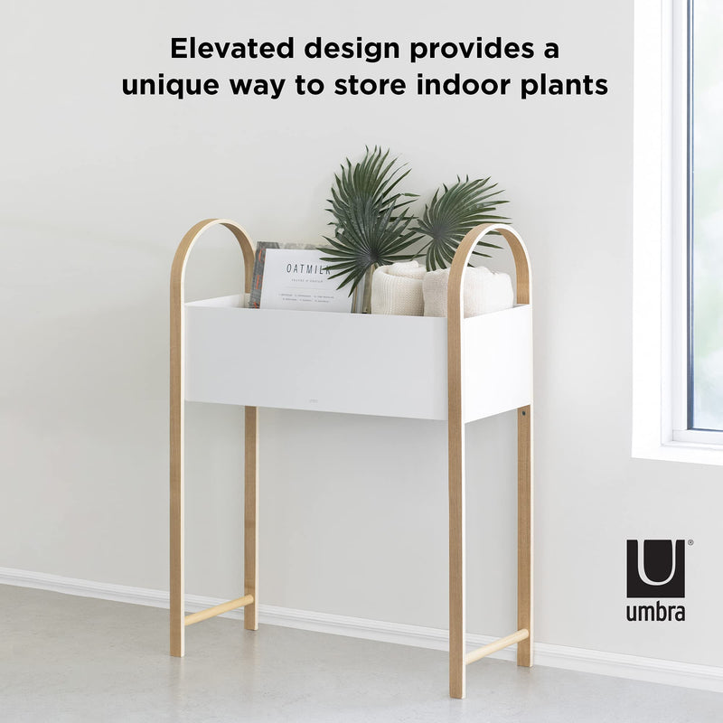UMBRA - Bellwood Storage & Planter _ White-Natural
