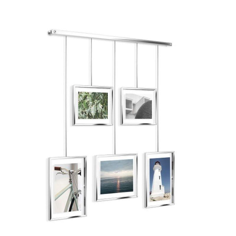 UMBRA - Exhibit Wall Picture Frames, Set of 5 _ Chrome