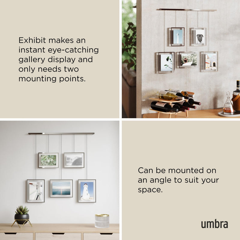 UMBRA - Exhibit Wall Picture Frames, Set of 5 _ Chrome
