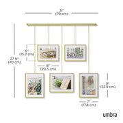 UMBRA - Exhibit Wall Picture Frames, Set of 5 _ Matte-Brass