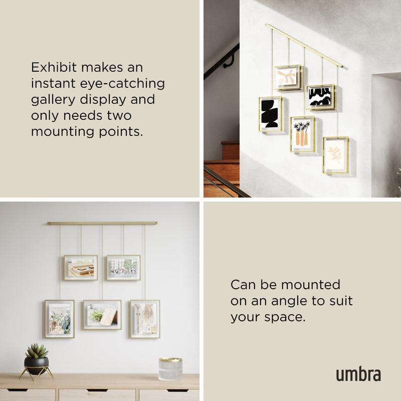 UMBRA - Exhibit Wall Picture Frames, Set of 5 _ Matte-Brass