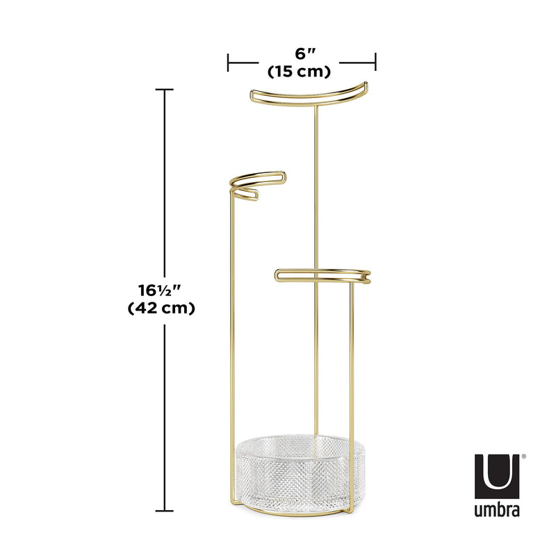 UMBRA - Tesora Jewelry Stand _ Brass