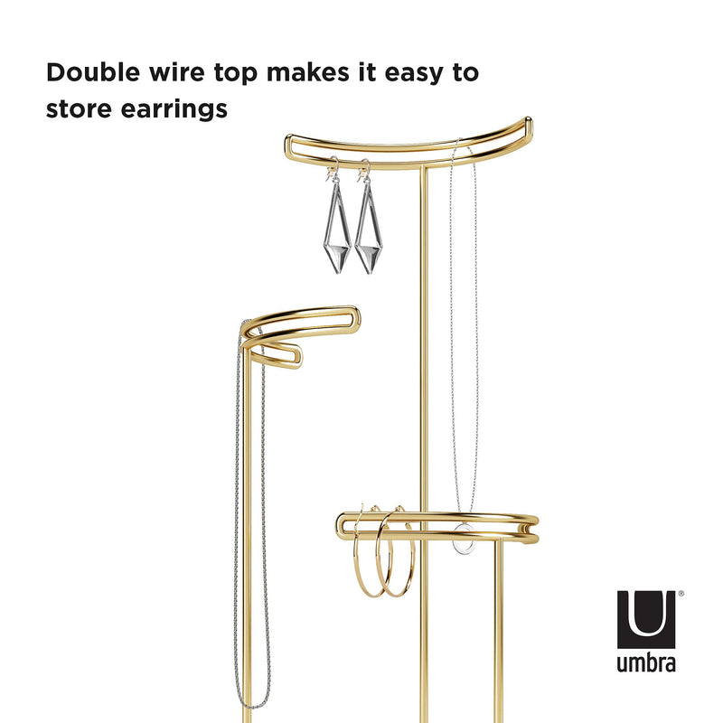 UMBRA - Tesora Jewelry Stand _ Brass