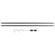 UMBRA - Blok Curtain Rod _ 72-144" (183-366 cm) / Gun-Metal / 1" (2.5 cm)