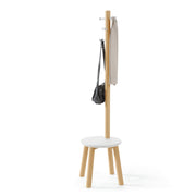 UMBRA - Pillar Stool and Coat Rack _ White-Natural