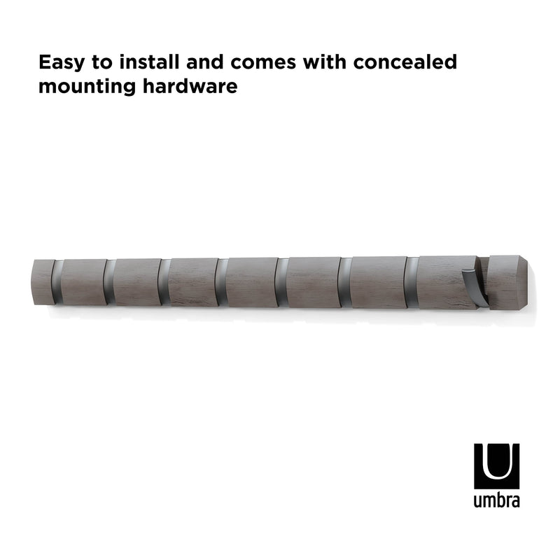 UMBRA - Flip 8 Wall Hook _ Grey-Pewter