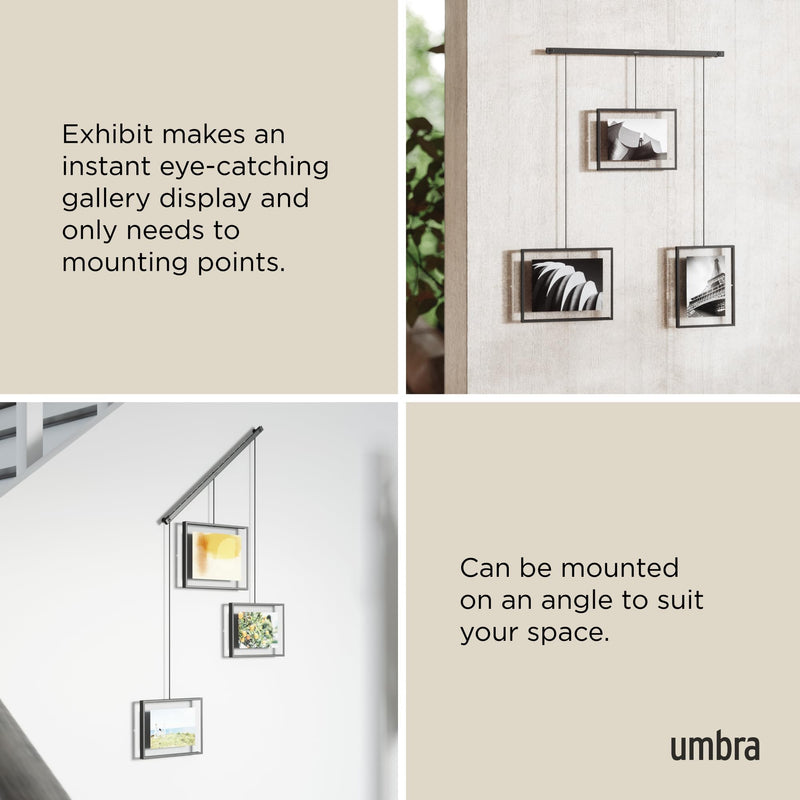 UMBRA - Exhibit Wall Picture Frames, Set Of 3 _ Black