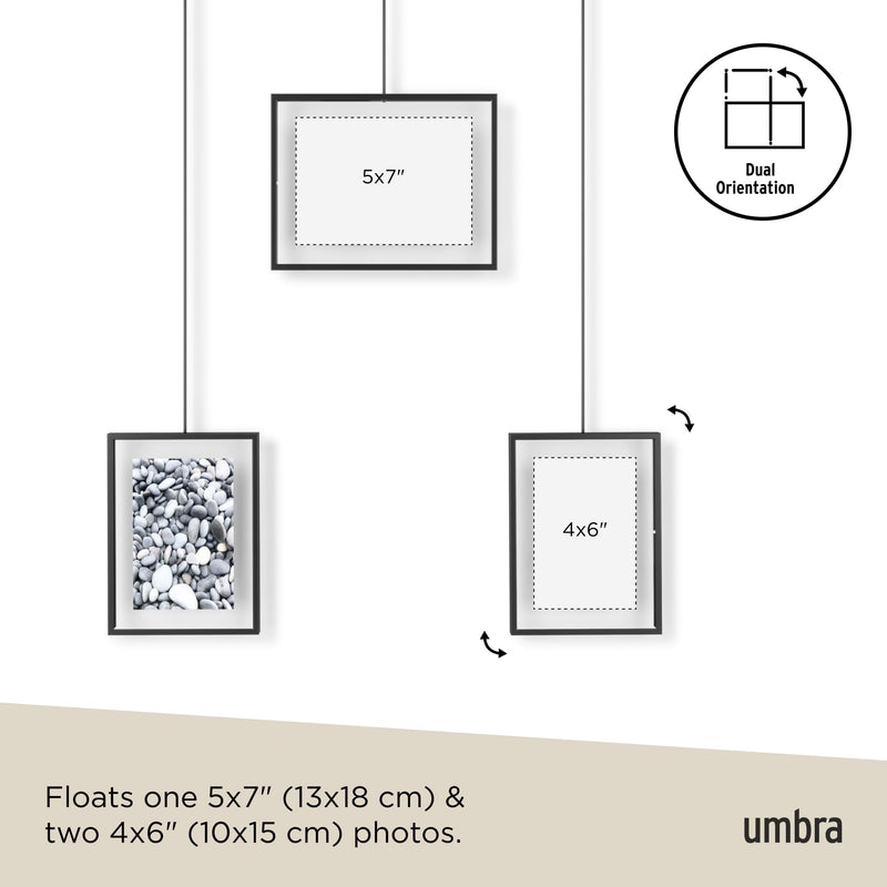 UMBRA - Exhibit Wall Picture Frames, Set Of 3 _ Black