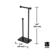 UMBRA - Cappa Toilet Paper Holder & Reserve _ Black