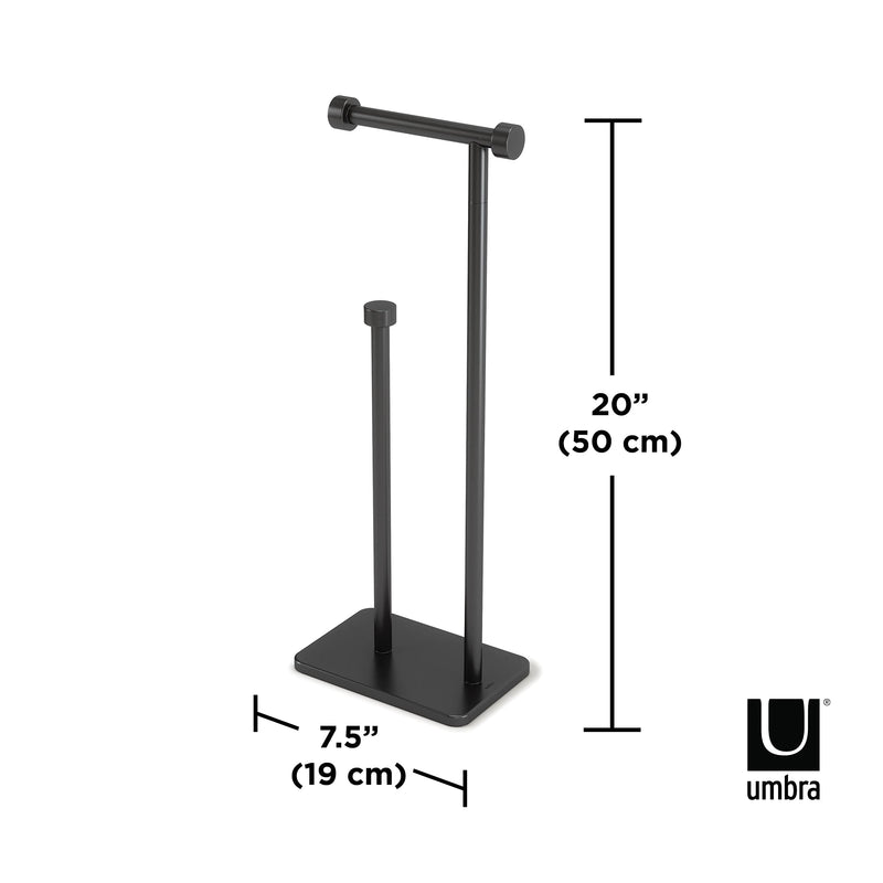UMBRA - Cappa Toilet Paper Holder & Reserve _ Black