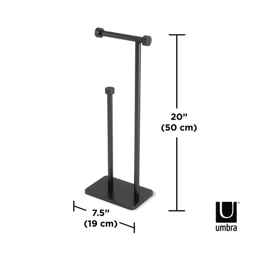 UMBRA - Cappa Toilet Paper Holder & Reserve _ Black