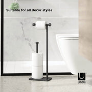 UMBRA - Cappa Toilet Paper Holder & Reserve _ Black